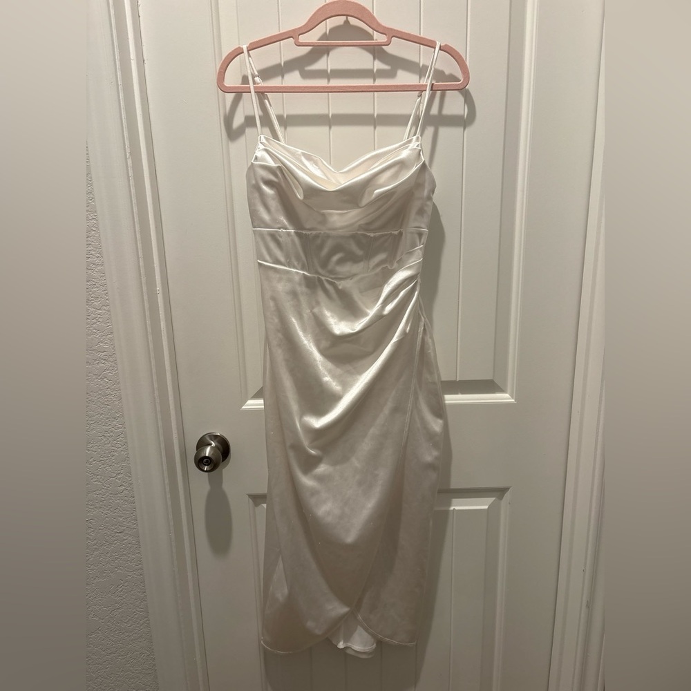 Windsor White Satin Dress